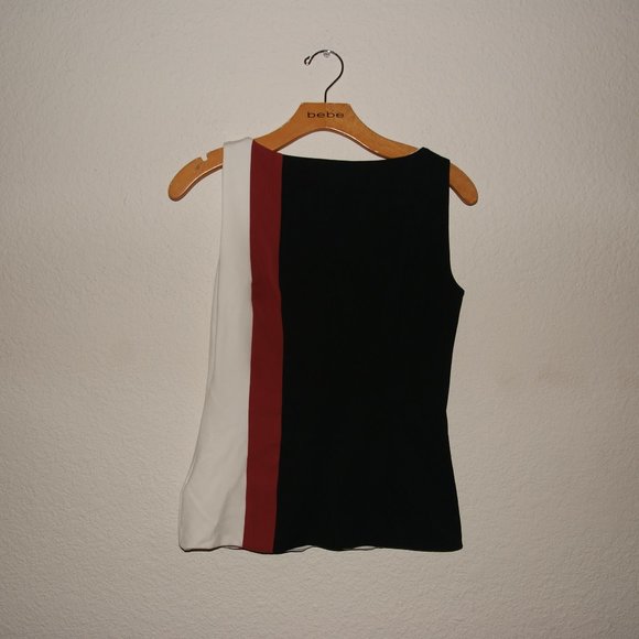 WHBM Colorblock Embroidered Bodice Sleeveless Top - Picture 4 of 8